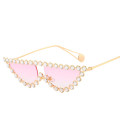 Bling pearl diamond sunglasses women 2020 new arrivals unique retro fashion shades custom designer luxury aesthetic cute metal